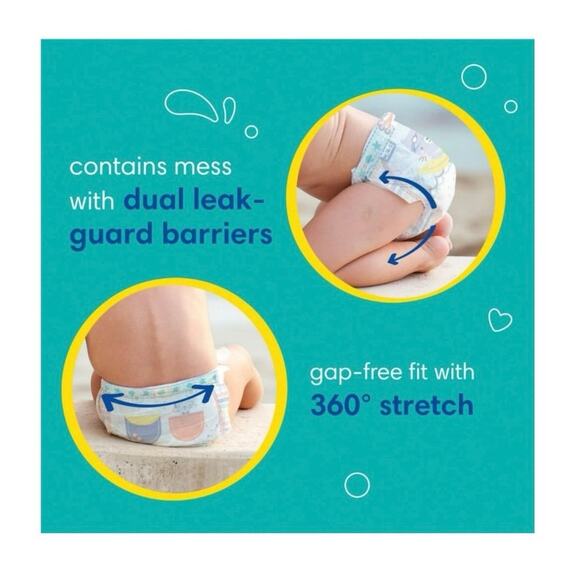 Pampers Splashers Disposable Swim Diapers Size 4 (20-33lbs), 18 count New Pack - Picture 5 of 7